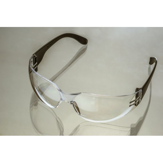 Safety Glasses, Anti-Scratch & Anti-Fog Plastic Lens, ANSI Approved 